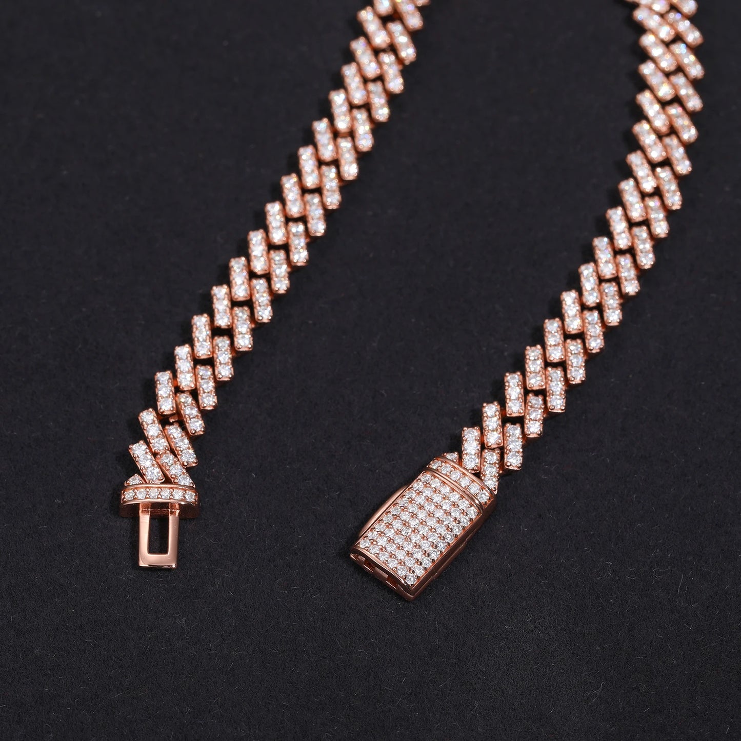 8Mm Rose Gold VVS Cuban Bracelet