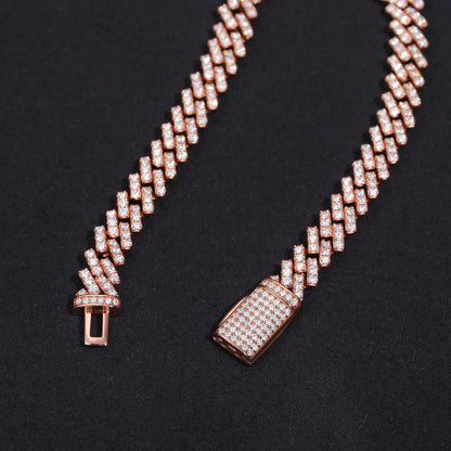 8Mm Rose Gold VVS Cuban Bracelet