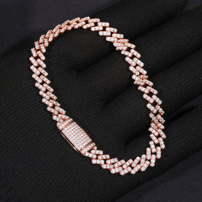 8Mm Rose Gold VVS Cuban Bracelet